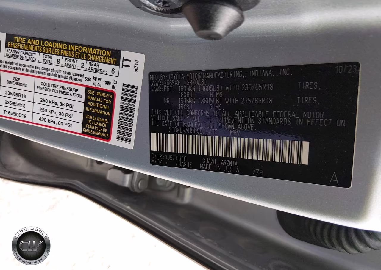 2023 Toyota Highlander Le VIN:5TDKDRAH9PS524700 - 9