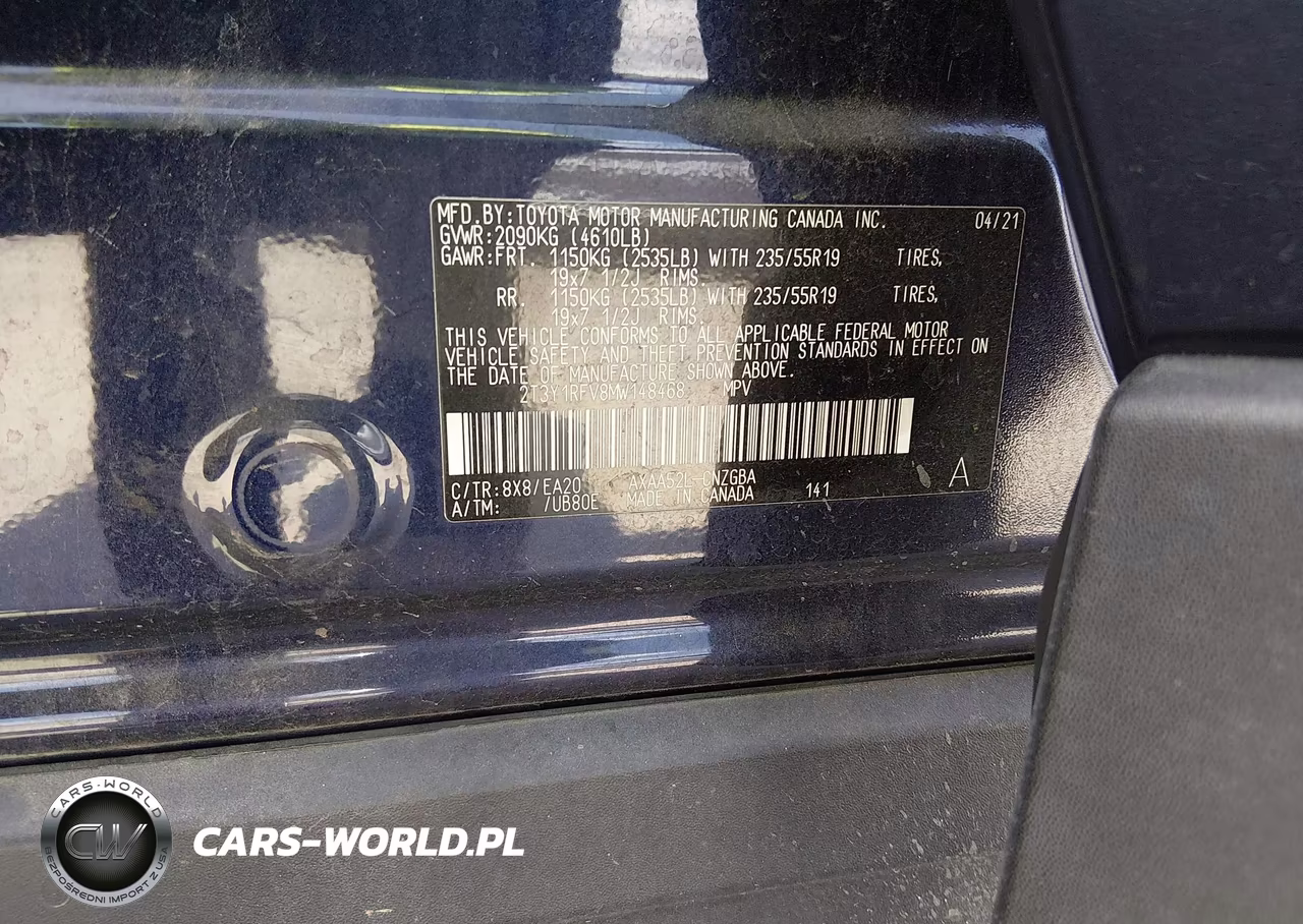 2021 Toyota Rav4 Limited VIN:2T3Y1RFV8MW148468 - 9