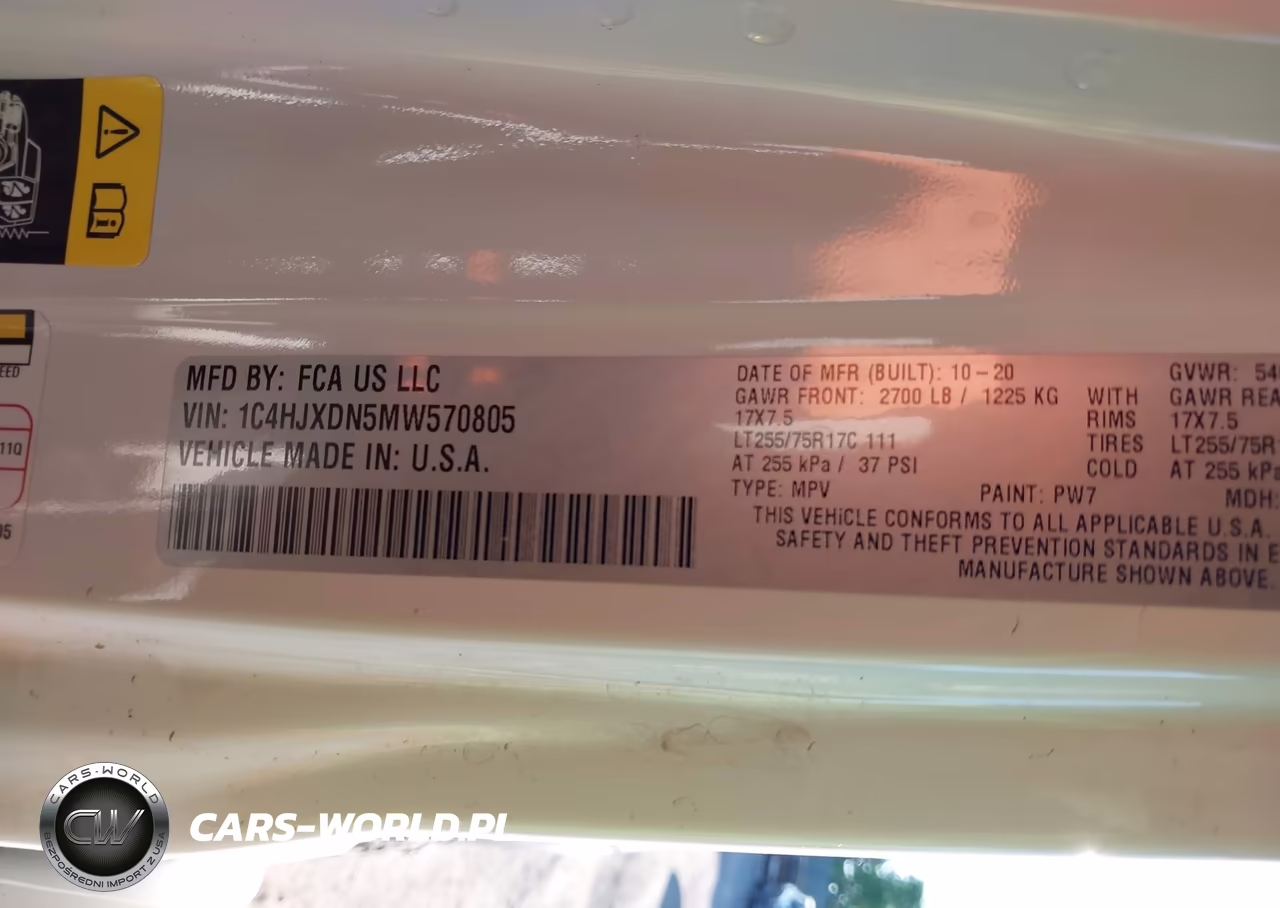 2021 Jeep Wrangler Unlimited Willys 4X4 VIN:1C4HJXDN5MW570805 - 9
