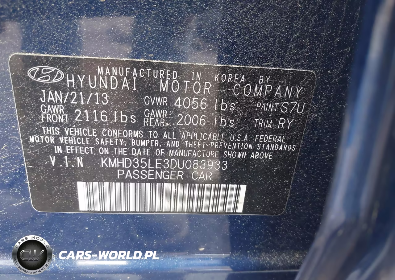 2013 Hyundai Elantra Gt VIN:KMHD35LE3DU083933 - 9