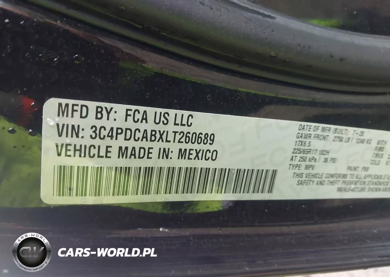 2020 Dodge Journey Se Value VIN:3C4PDCABXLT260689 - 9