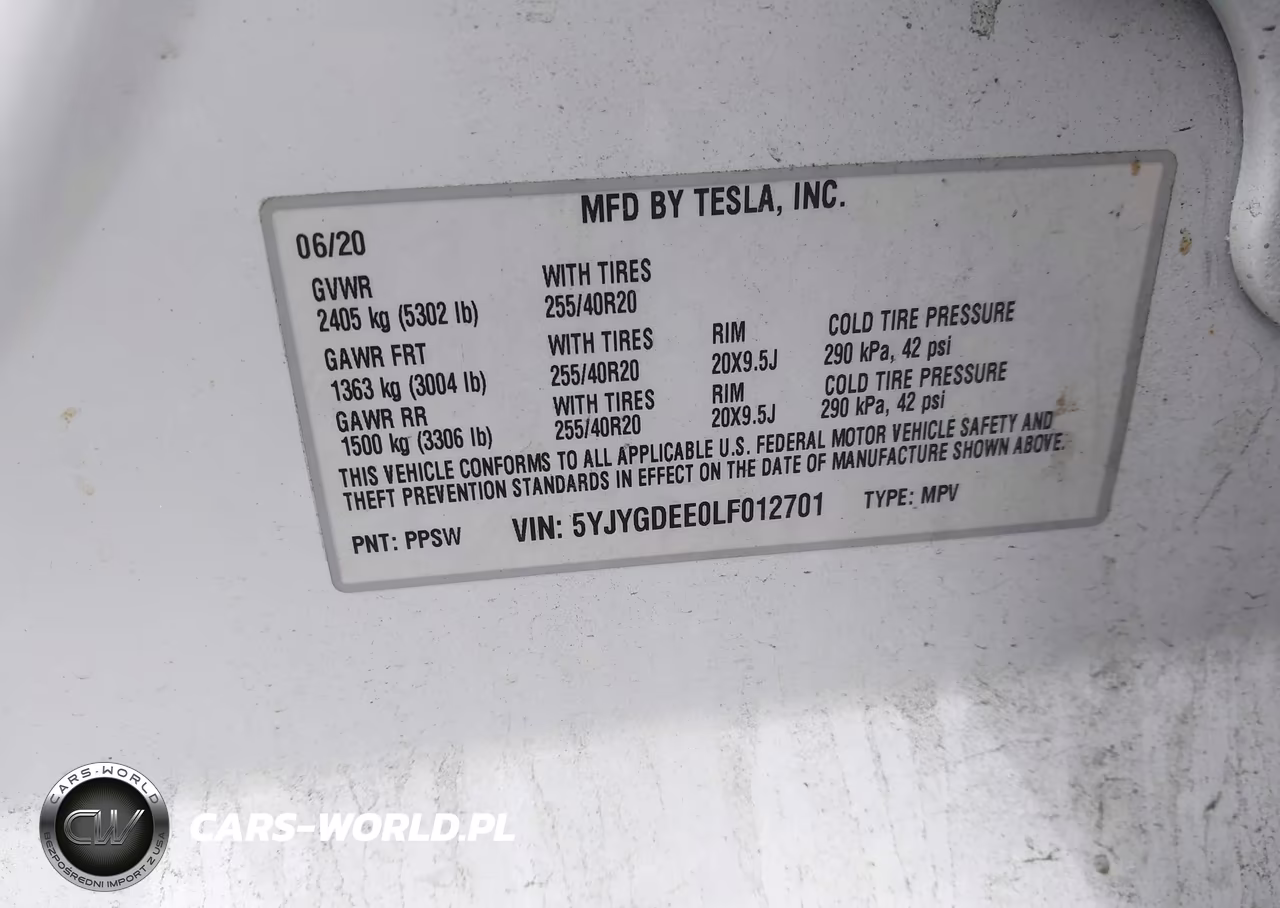 2020 Tesla Model Y Long Range Dual Motor All-Wheel Drive VIN:5YJYGDEE0LF012701 - 9