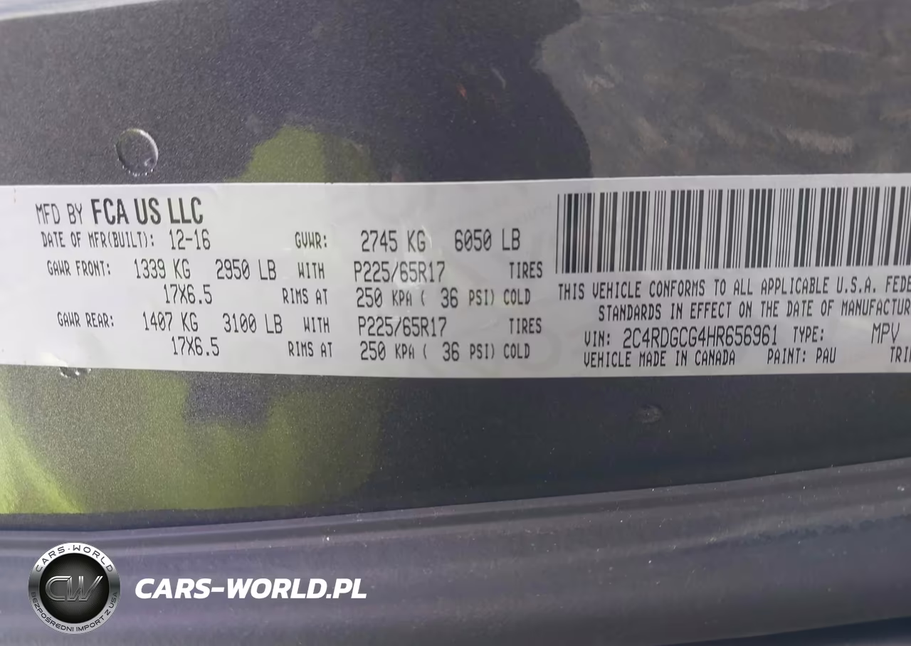 2017 Dodge Grand Caravan Sxt VIN:2C4RDGCG4HR656961 - 9
