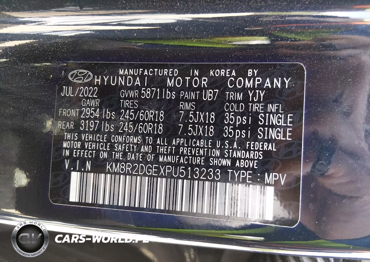 2023 Hyundai Palisade Sel VIN:KM8R2DGEXPU513233 - 9