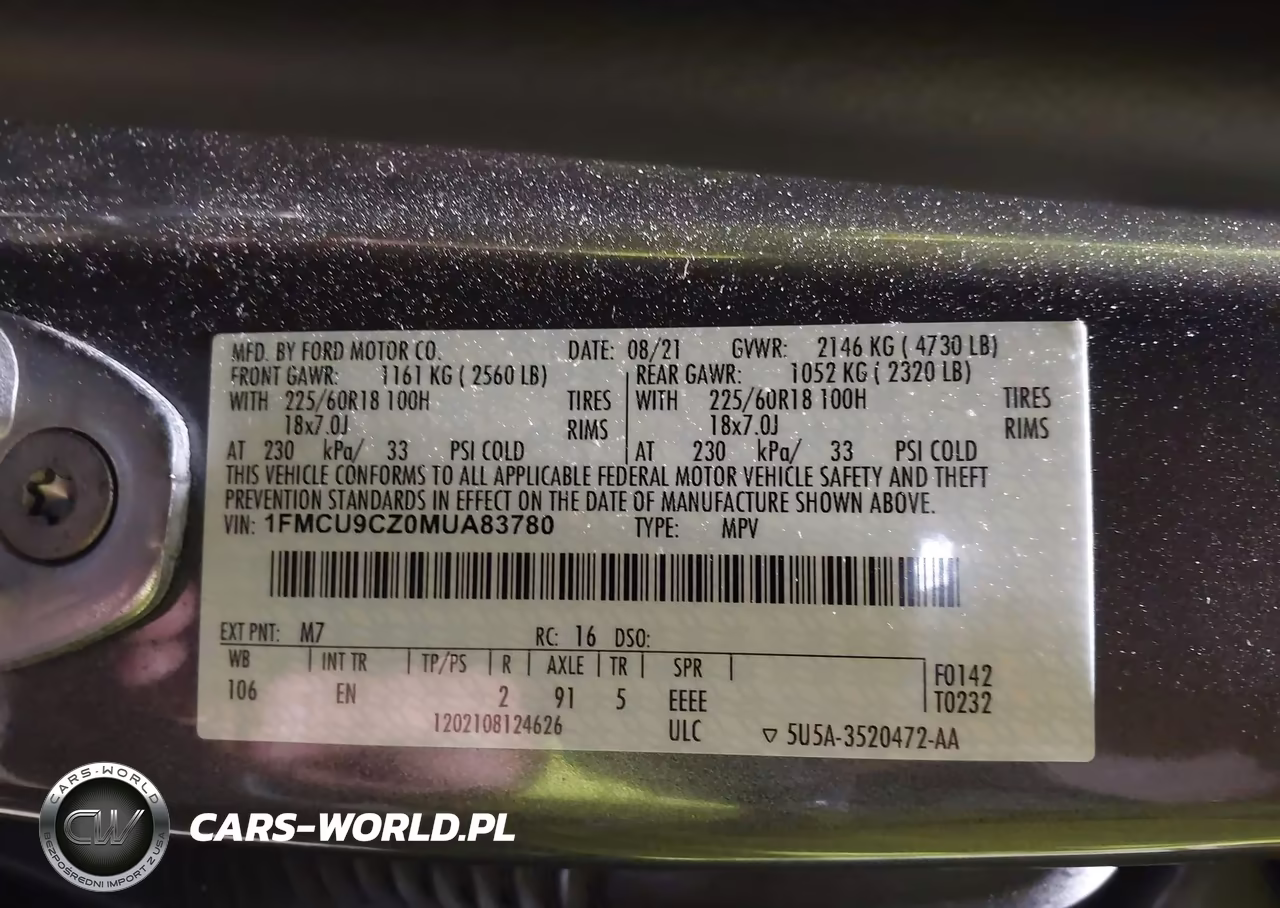 2021 Ford Escape Sel Hybrid VIN:1FMCU9CZ0MUA83780 - 9