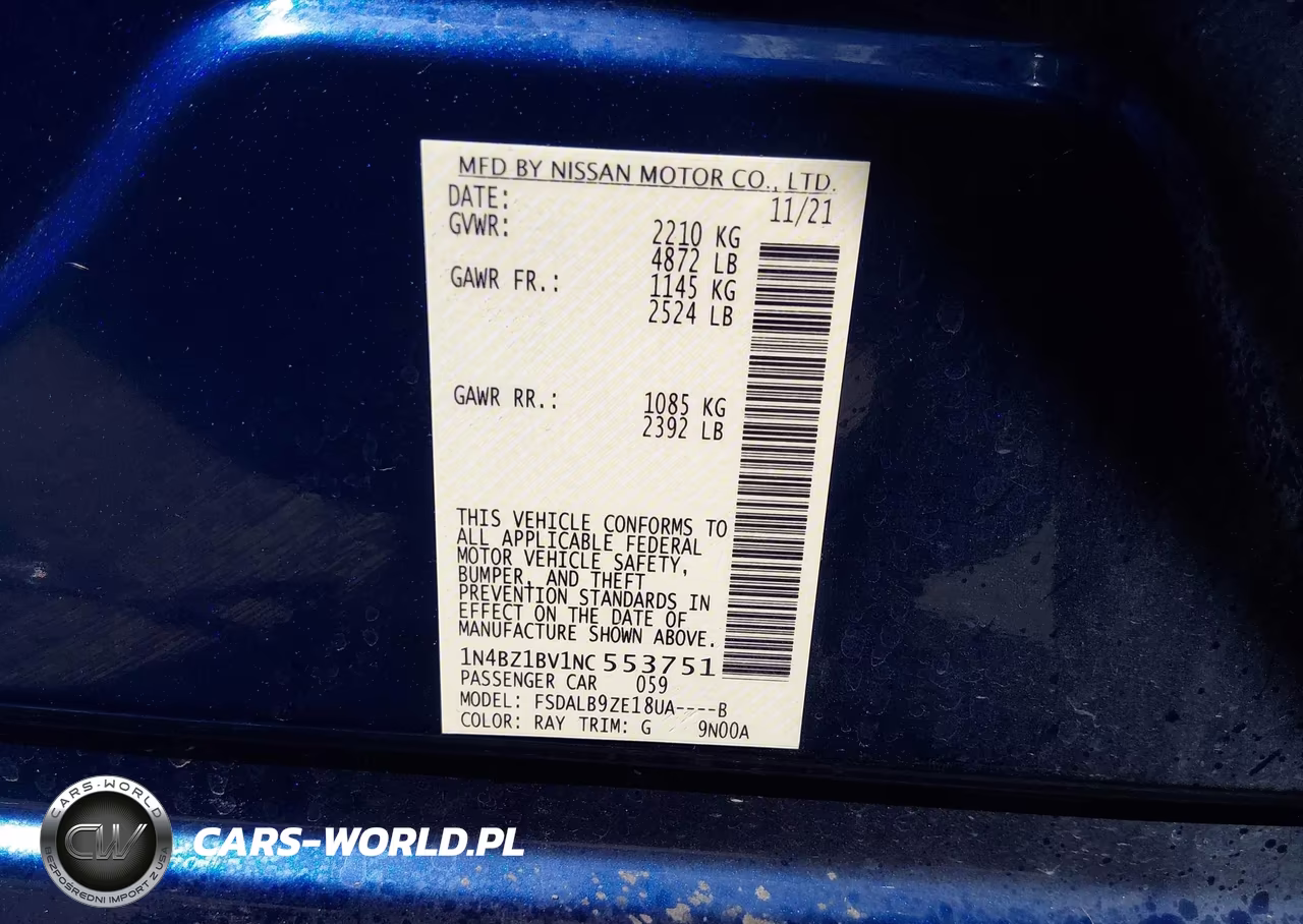 2022 Nissan Leaf S Plus 62 Kwh VIN:1N4BZ1BV1NC553751 - 9