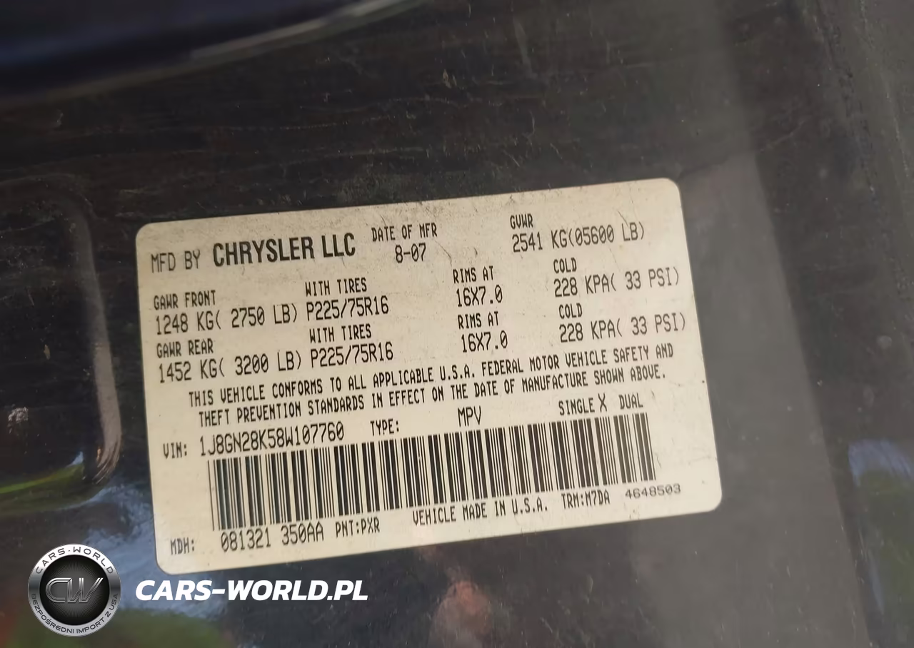 2008 Jeep Liberty Sport VIN:1J8GN28K58W107760 - 9