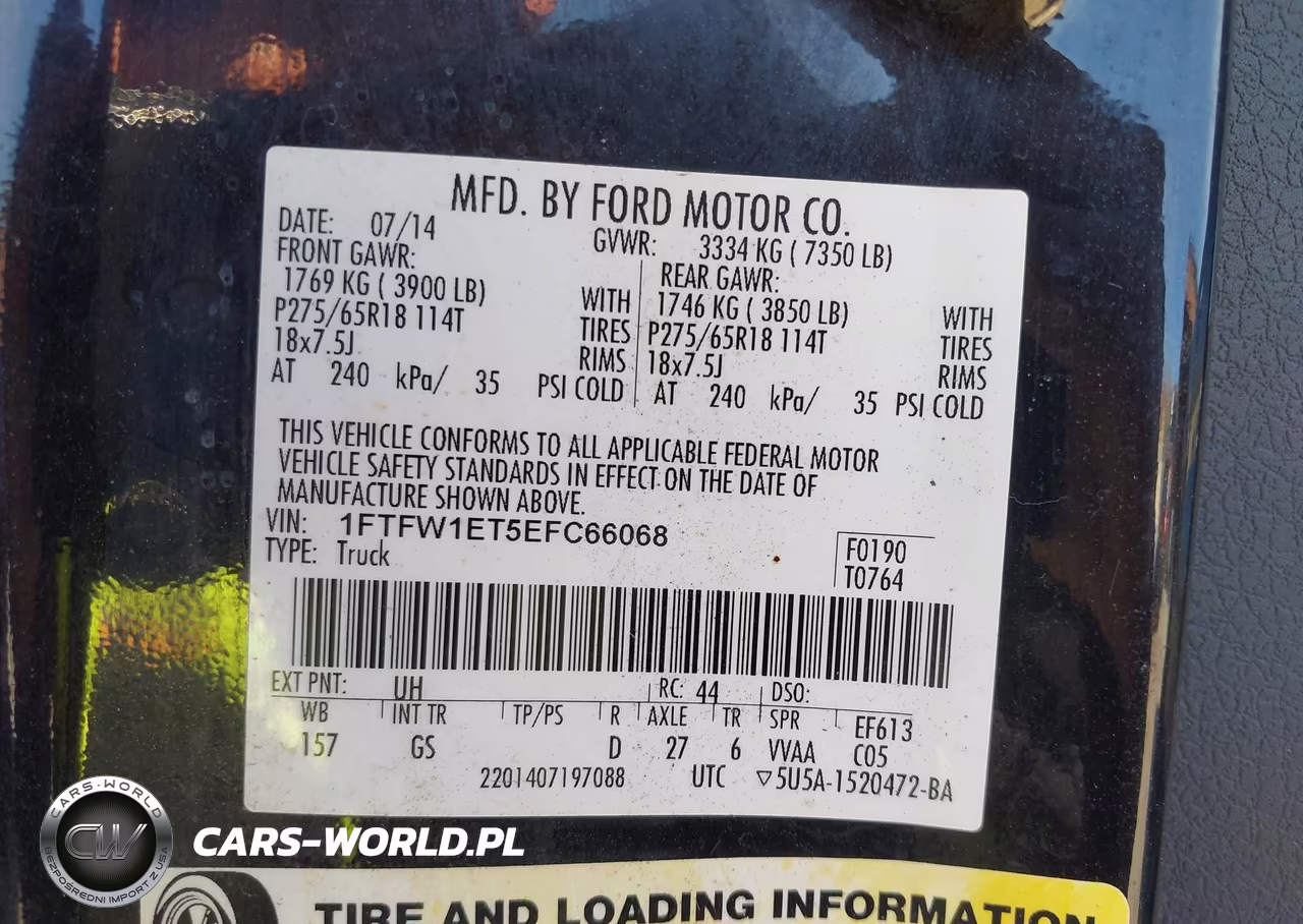 2014 Ford F-150 Xlt VIN:1FTFW1ET5EFC66068 - 9