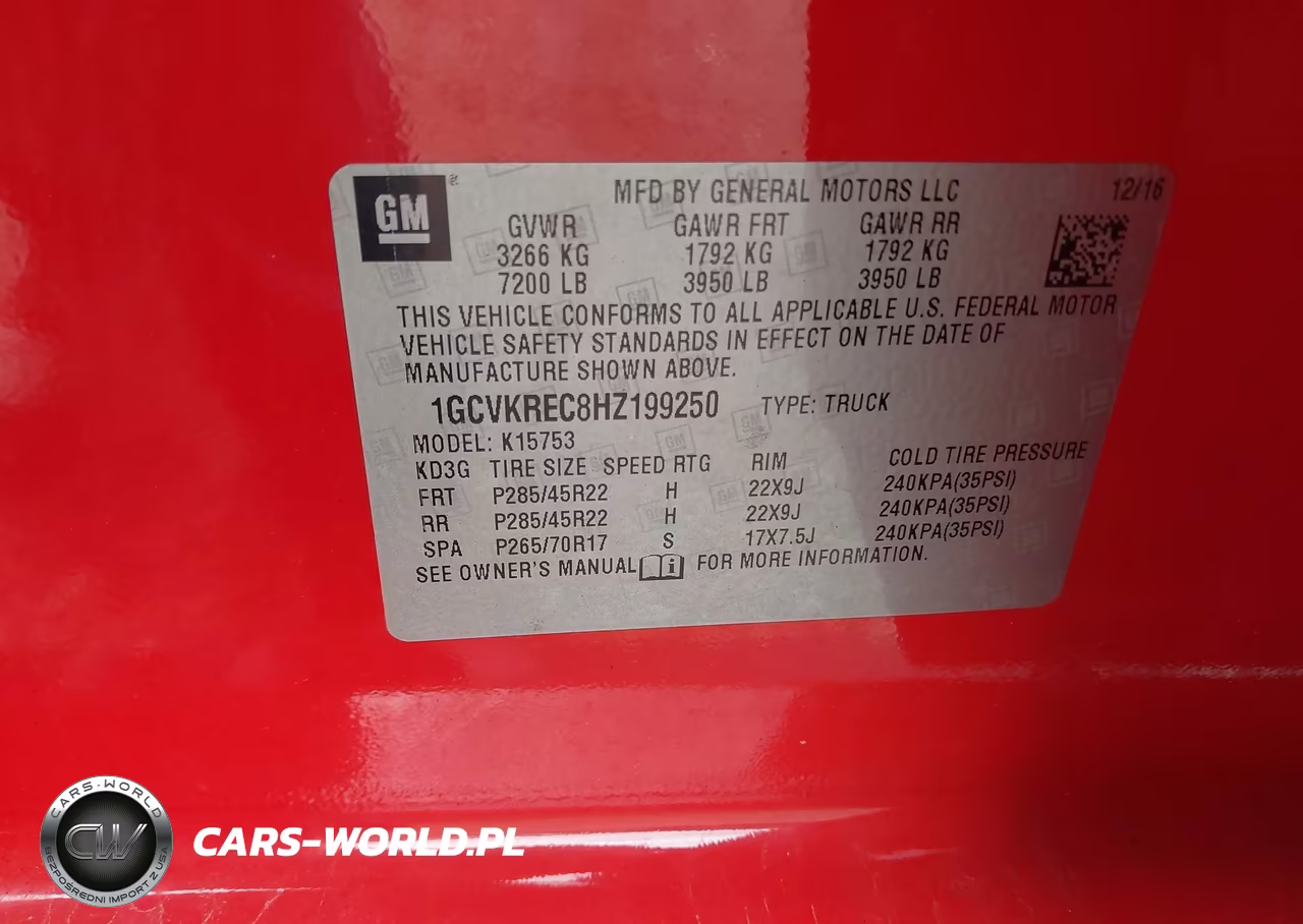 2017 Chevrolet Silverado 1500 2Lt VIN:1GCVKREC8HZ199250 - 9