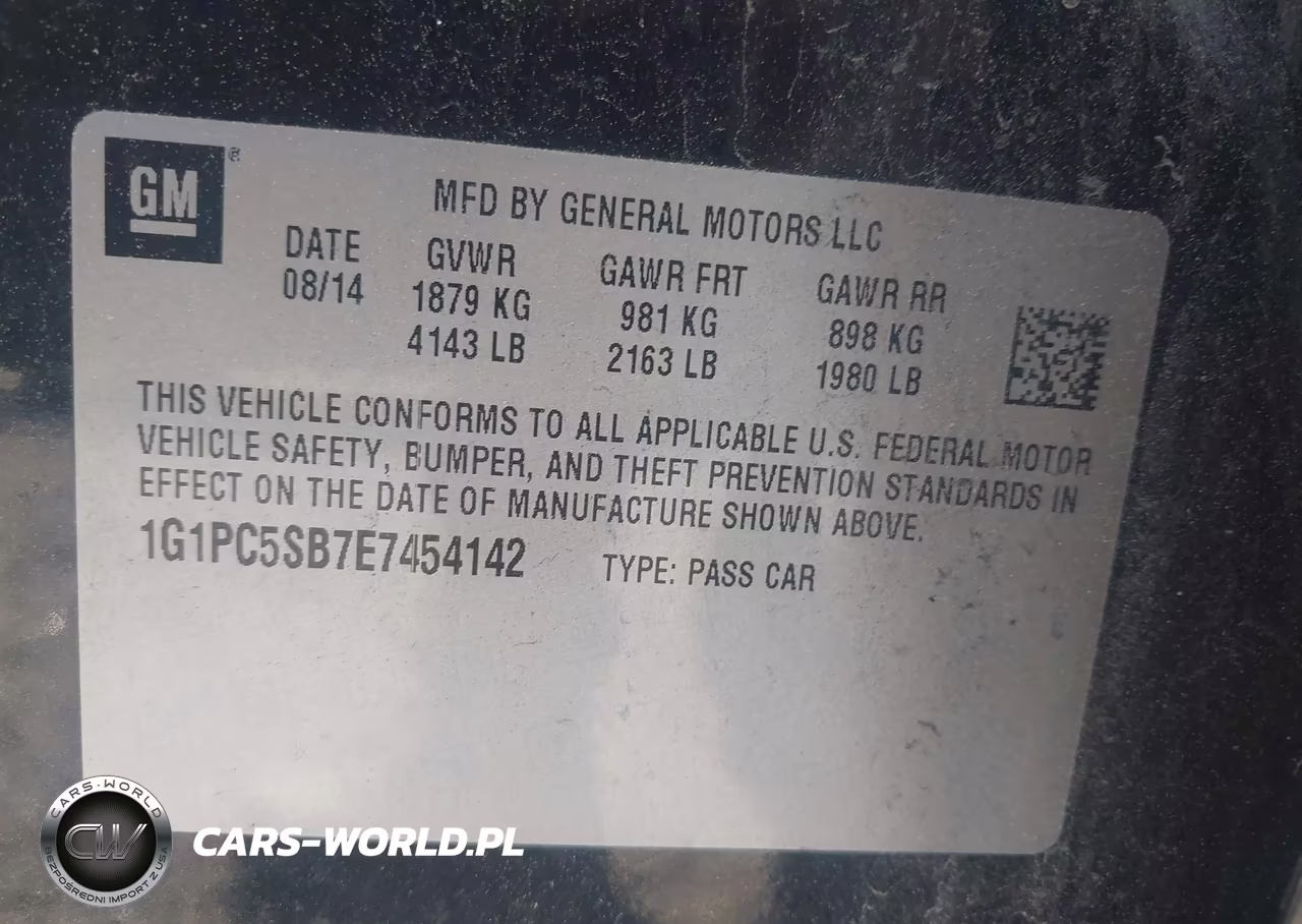 2014 Chevrolet Cruze 1Lt Auto VIN:1G1PC5SB7E7454142 - 9