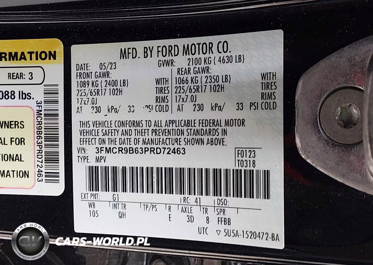 2023 Ford Bronco Sport Big Bend VIN:3FMCR9B63PRD72463 - 9