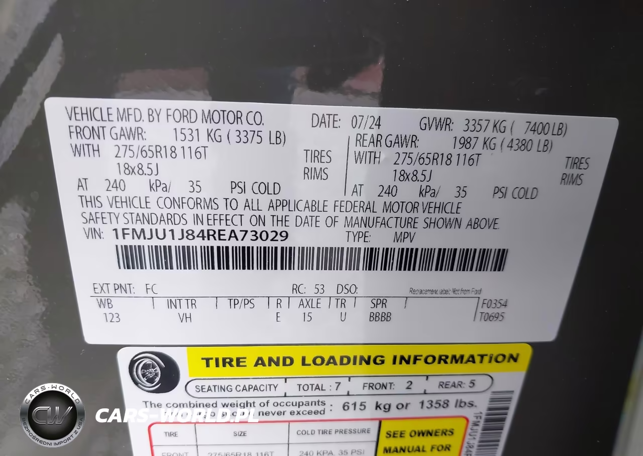 2024 Ford Expedition Xlt VIN:1FMJU1J84REA73029 - 9
