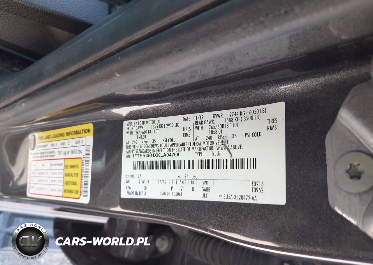 2019 Ford Ranger Xlt VIN:1FTER4EHXKLA04768 - 9