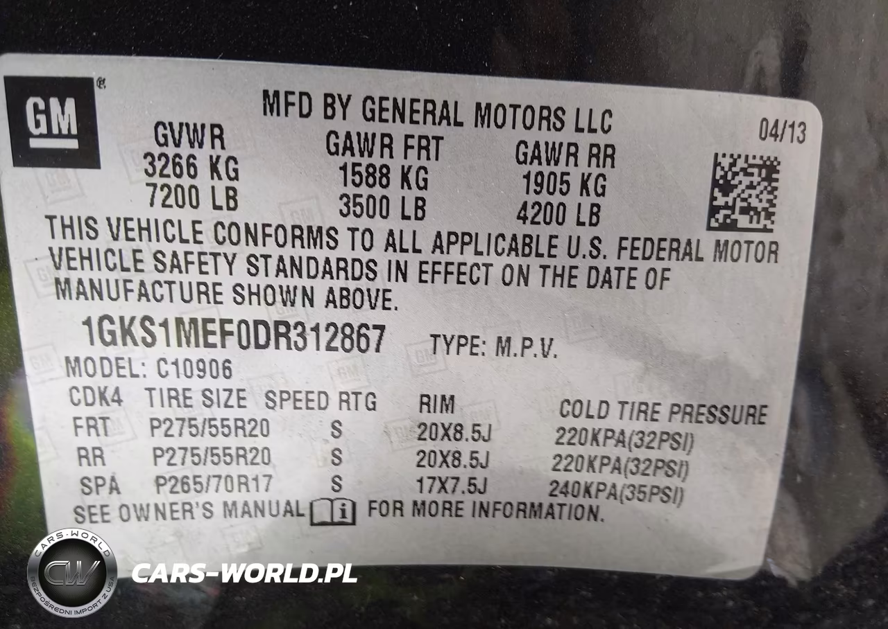 2013 GMC Yukon Xl 1500 Denali VIN:1GKS1MEF0DR312867 - 9