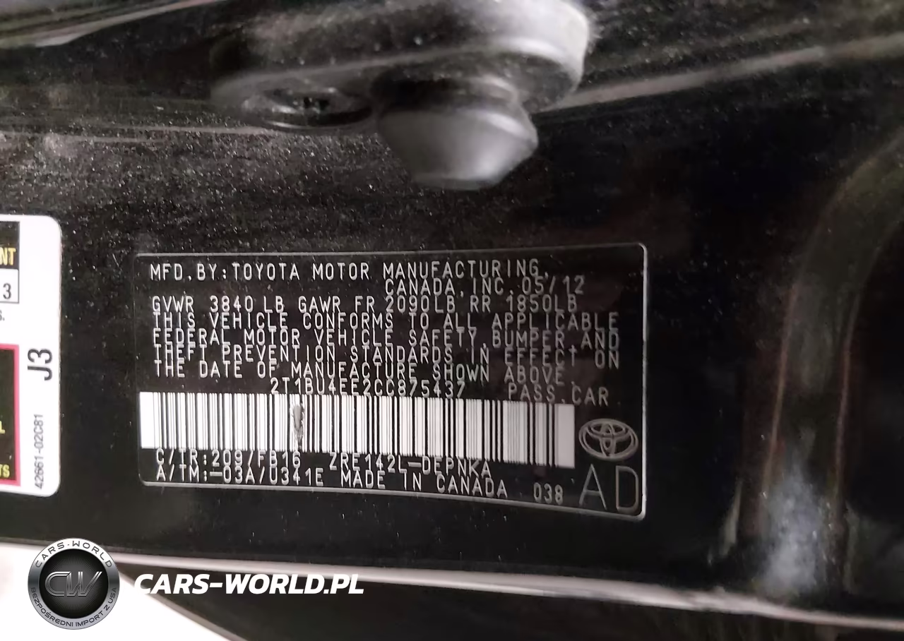 2012 Toyota Corolla Le VIN:2T1BU4EE2CC875437 - 9