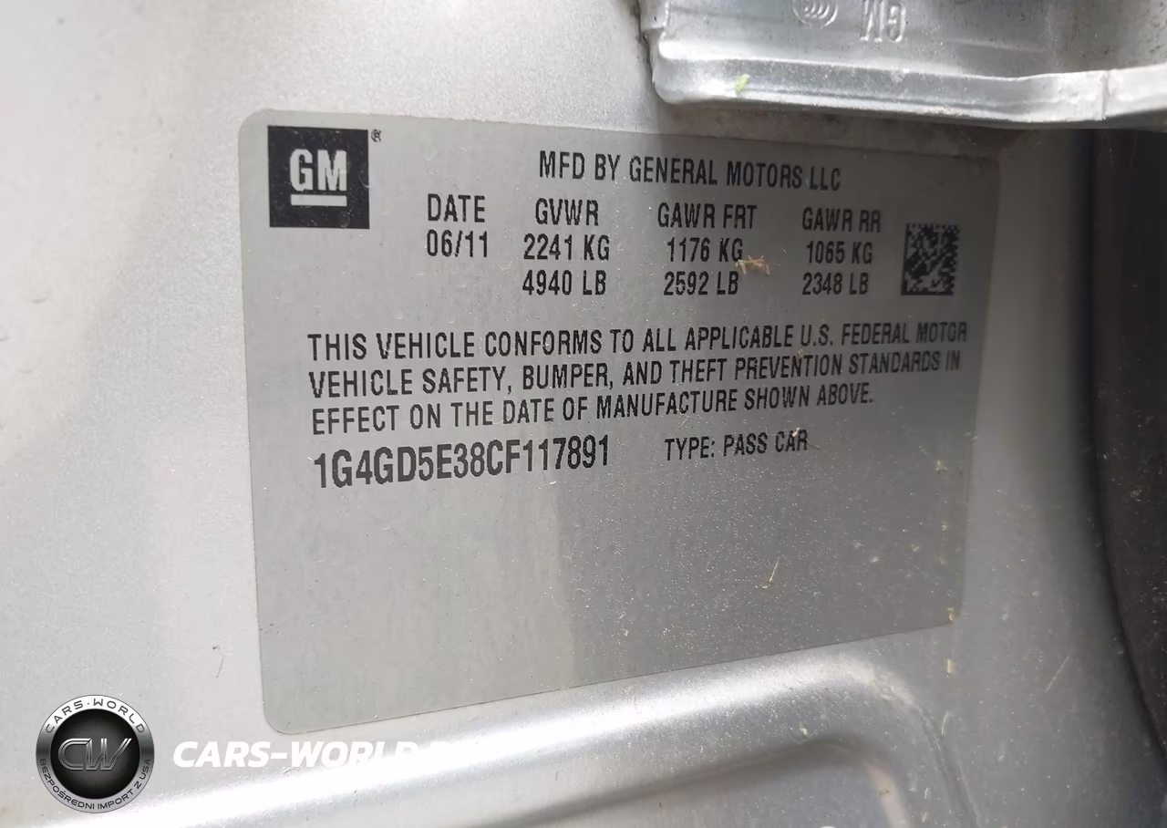 2012 Buick Lacrosse Premium 1 Group VIN:1G4GD5E38CF117891 - 9