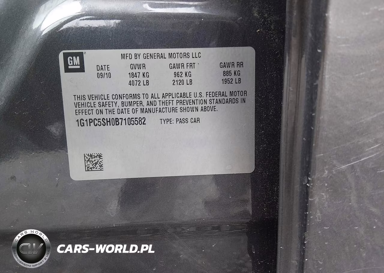 2011 Chevrolet Cruze Ls VIN:1G1PC5SH0B7105582 - 9