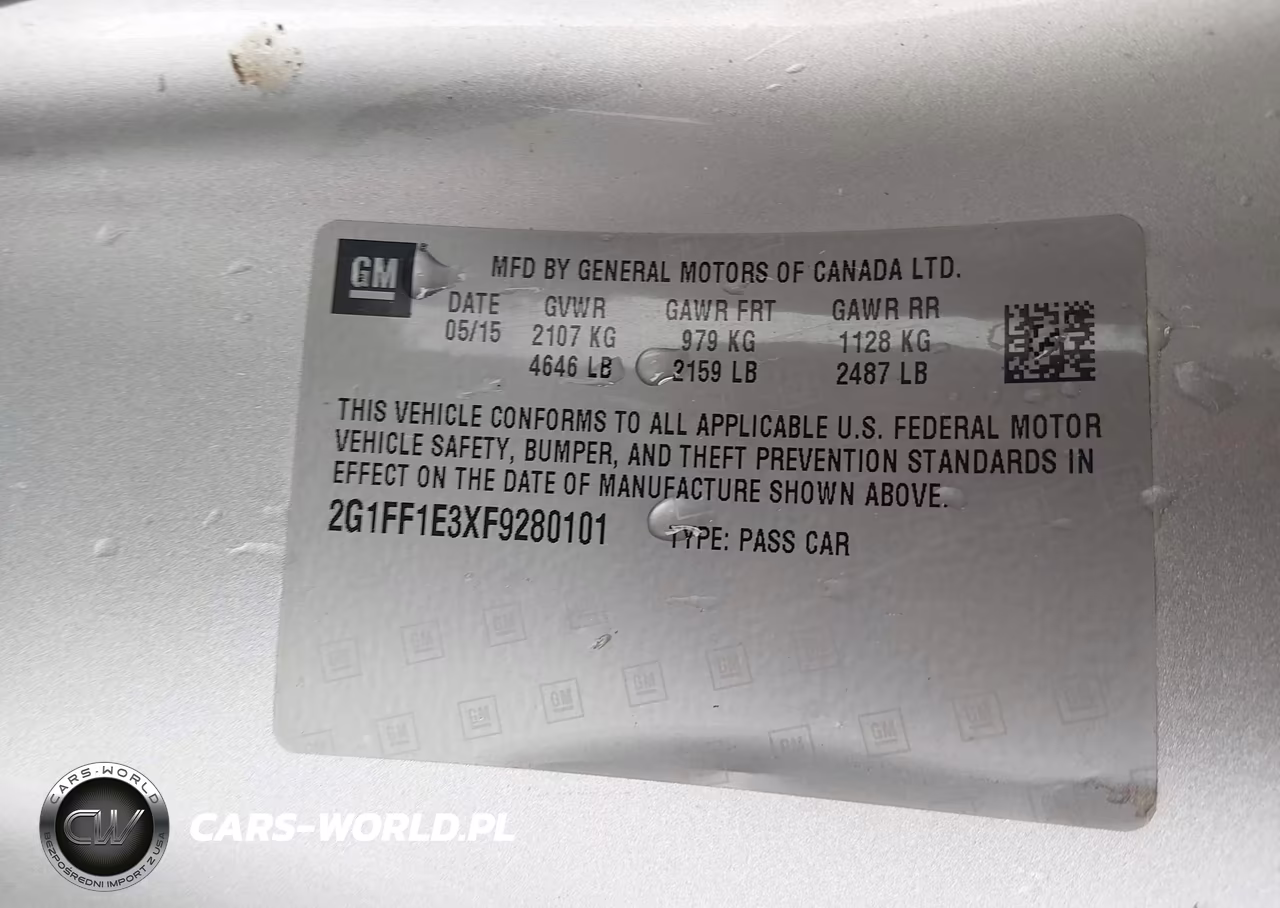2015 Chevrolet Camaro 2Lt VIN:2G1FF1E3XF9280101 - 9