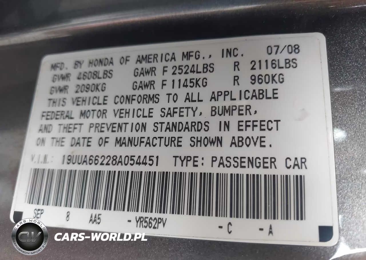 2008 Acura Tl 3.2 VIN:19UUA66228A054451 - 9
