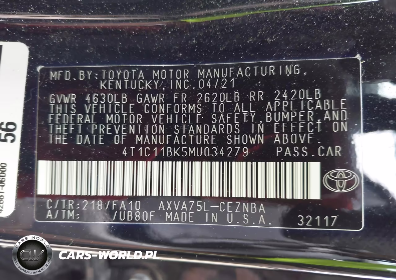 2021 Toyota Camry Le Awd VIN:4T1C11BK5MU034279 - 9