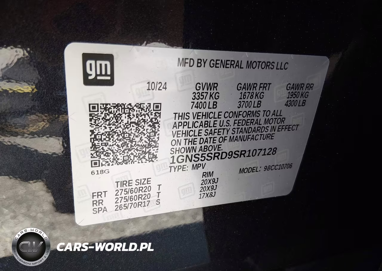 2025 Chevrolet Tahoe 2Wd Premier VIN:1GNS5SRD9SR107128 - 9