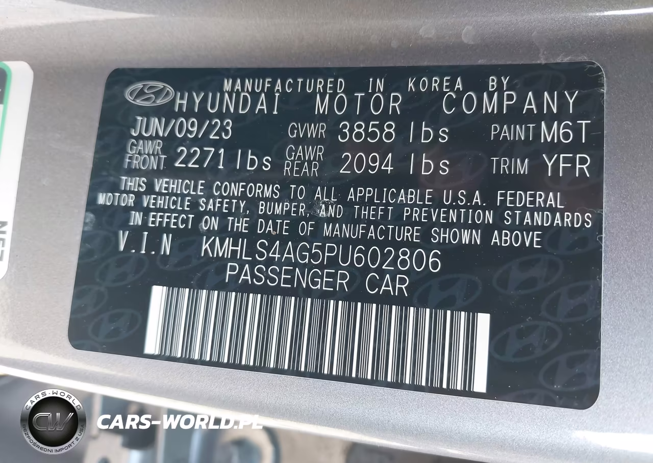 2023 Hyundai Elantra Sel VIN:KMHLS4AG5PU602806 - 9