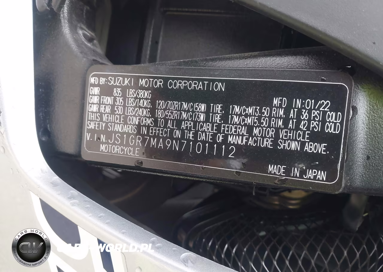 2022 Suzuki Gsx-R750 VIN:JS1GR7MA9N7101112 - 10