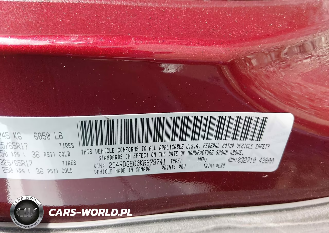 2019 Dodge Grand Caravan Gt VIN:2C4RDGEG0KR679741 - 9