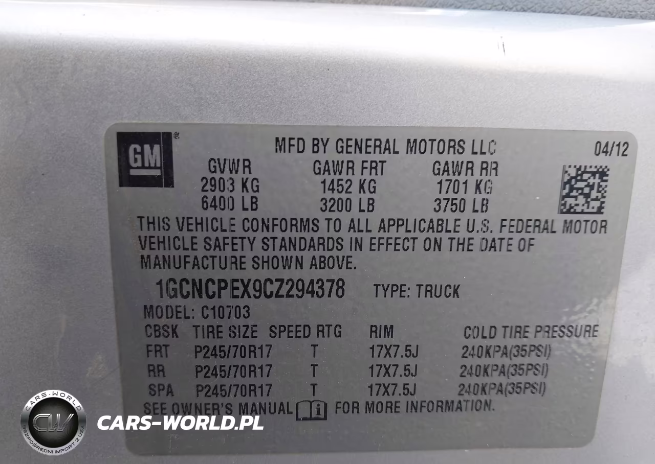 2012 Chevrolet Silverado 1500 Work Truck VIN:1GCNCPEX9CZ294378 - 9