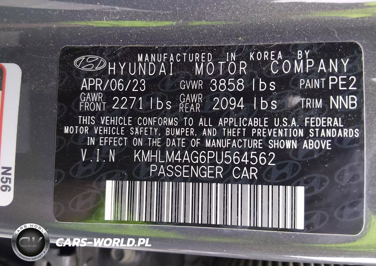 2023 Hyundai Elantra Sel VIN:KMHLM4AG6PU564562 - 9