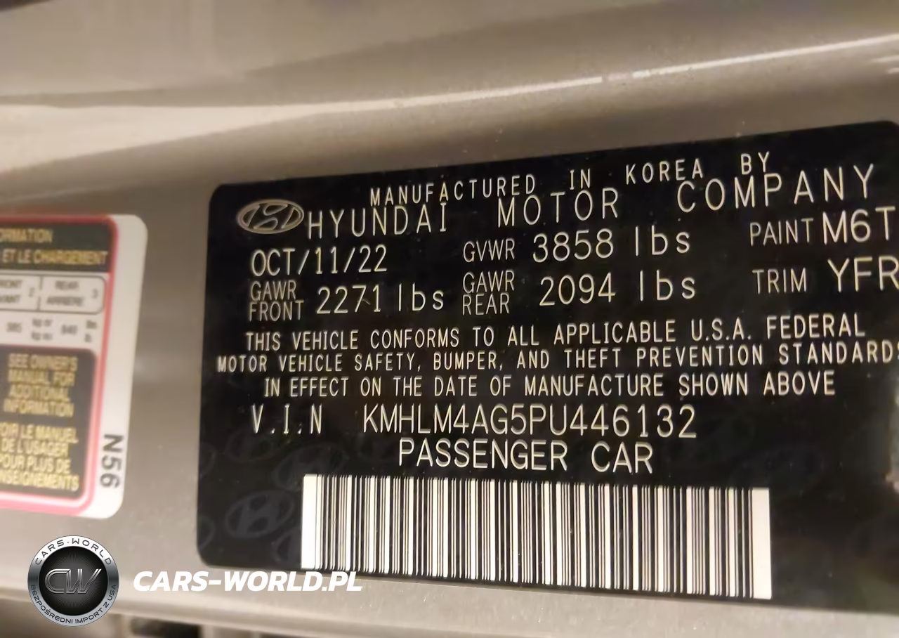 2023 Hyundai Elantra Sel VIN:KMHLM4AG5PU446132 - 9