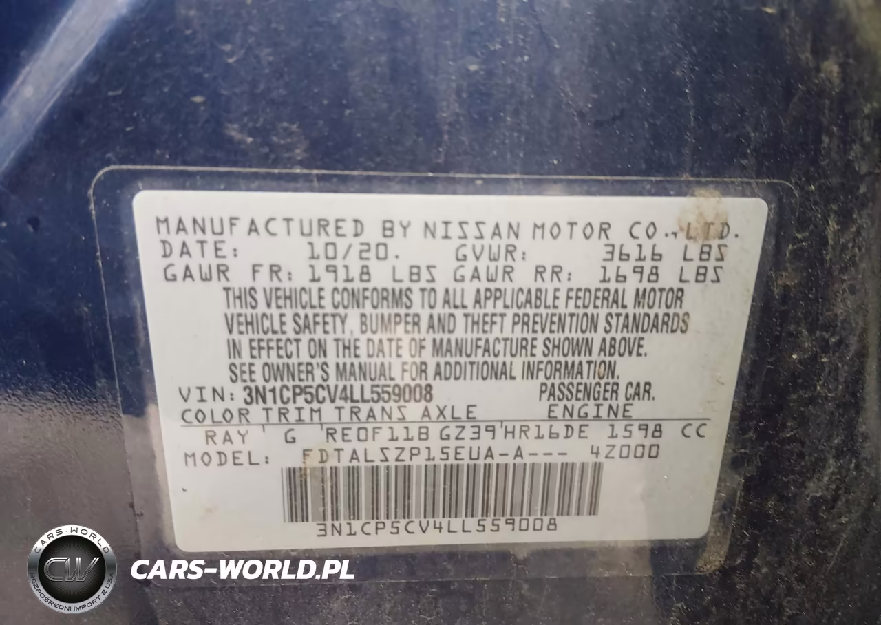 2020 Nissan Kicks Sv Xtronic Cvt VIN:3N1CP5CV4LL559008 - 9