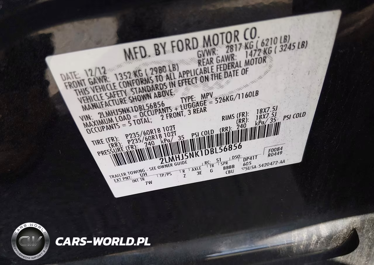 2013 Lincoln Mkt Livery VIN:2LMHJ5NK1DBL56856 - 9