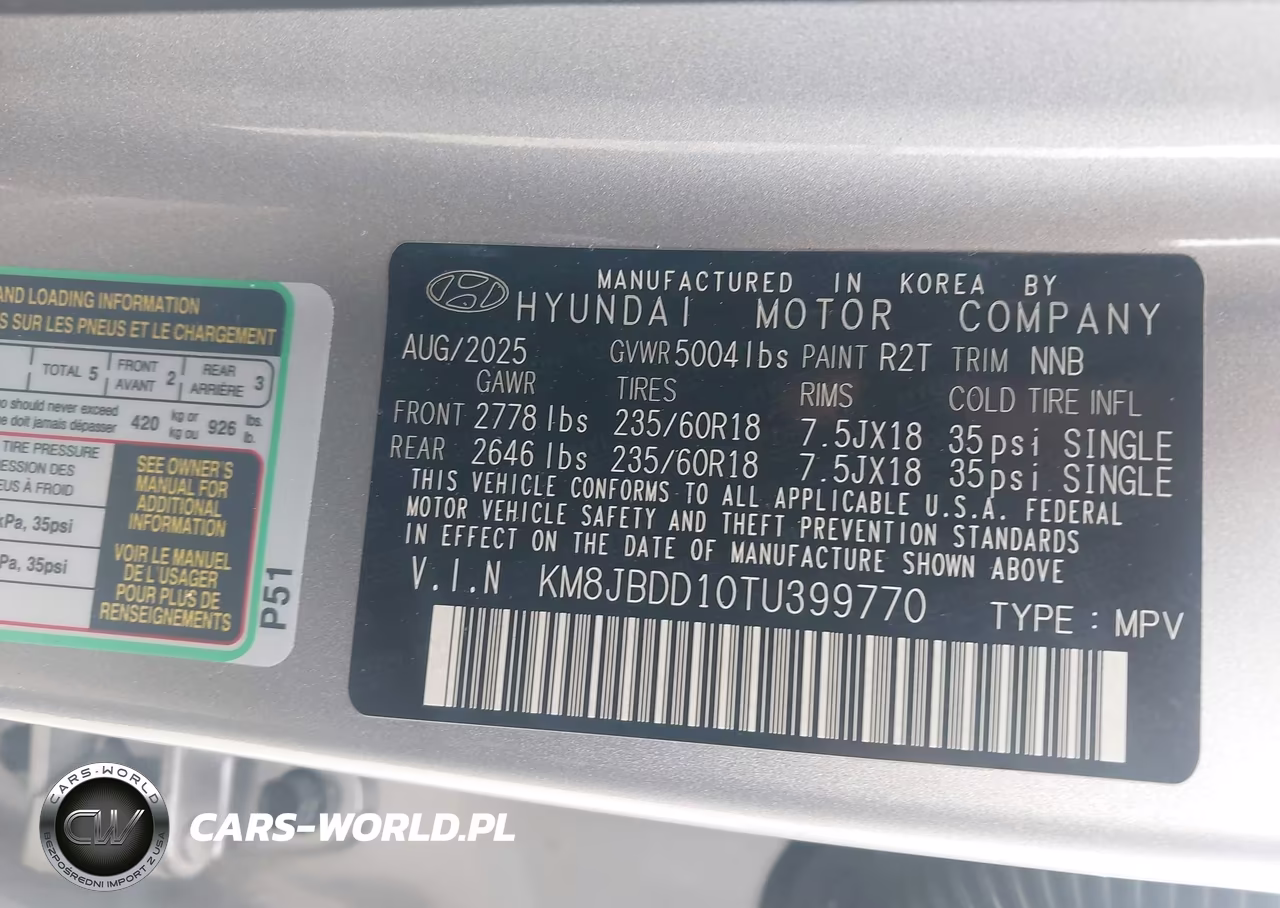 2026 Hyundai Tucson Hybrid Sel VIN:KM8JBDD10TU399770 - 9