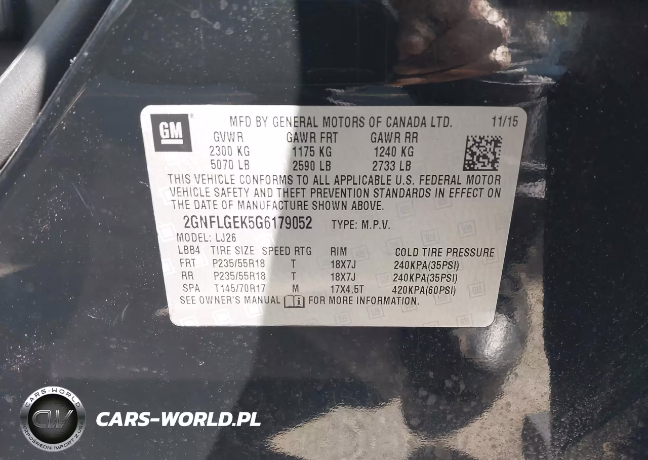 2016 Chevrolet Equinox Ltz VIN:2GNFLGEK5G6179052 - 9