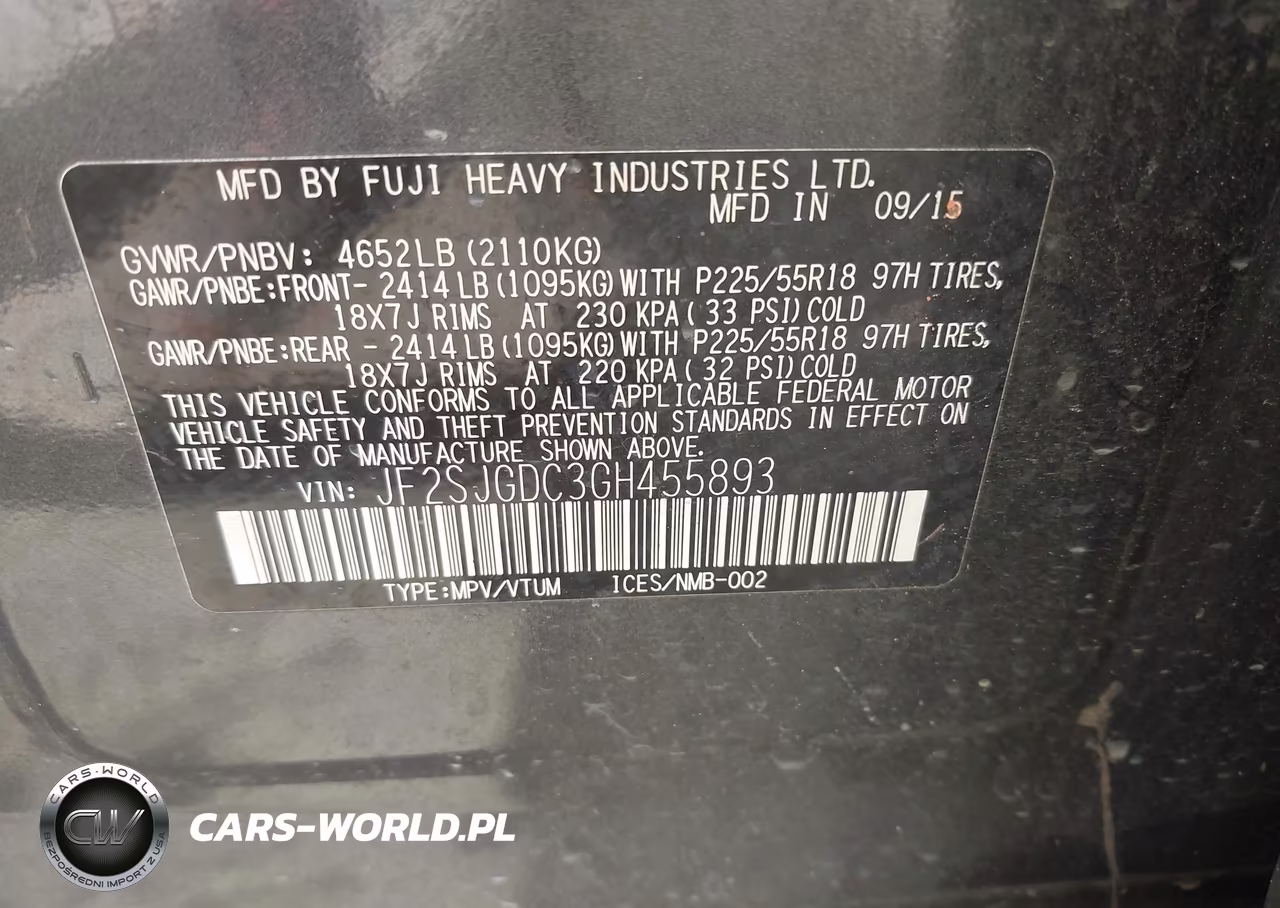 2016 Subaru Forester 2.0Xt Premium VIN:JF2SJGDC3GH455893 - 9