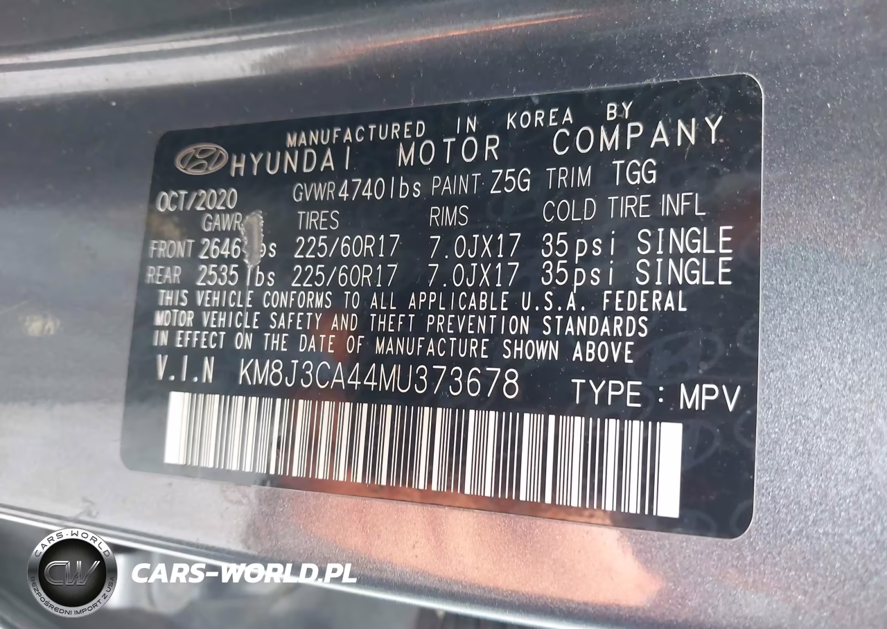 2021 Hyundai Tucson Value VIN:KM8J3CA44MU373678 - 9