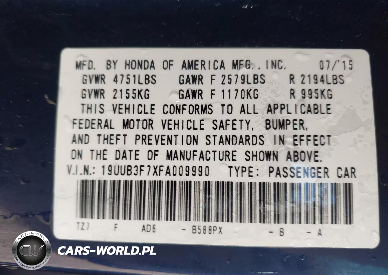 2015 Acura Tlx V6 Advance VIN:19UUB3F7XFA009990 - 9