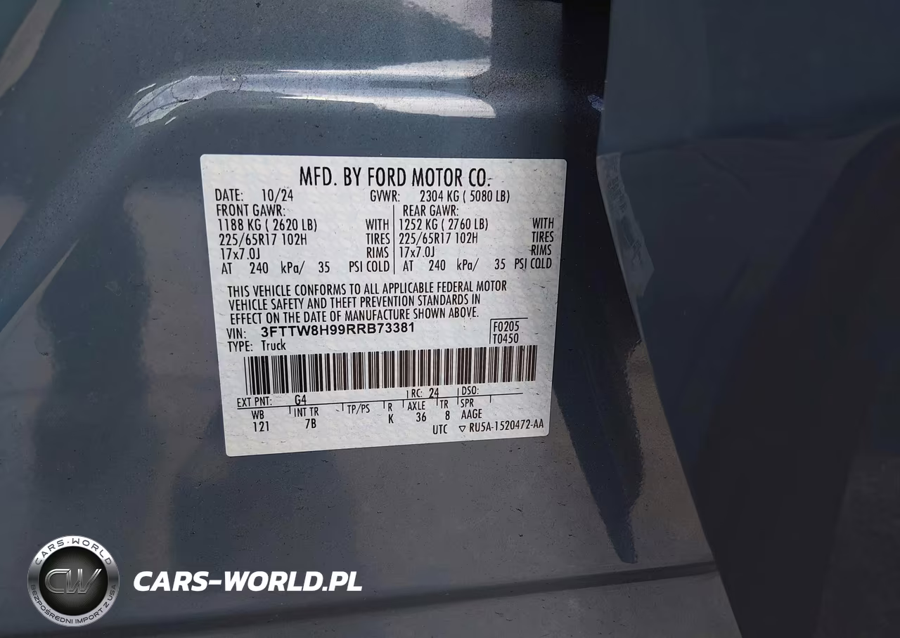 2024 Ford Maverick Xlt VIN:3FTTW8H99RRB73381 - 9