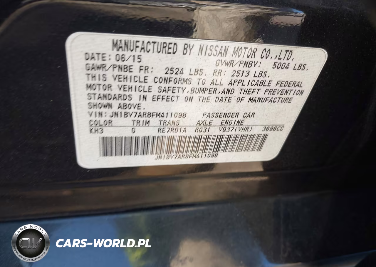 2015 Infiniti Q50 VIN:JN1BV7AR8FM411098 - 9