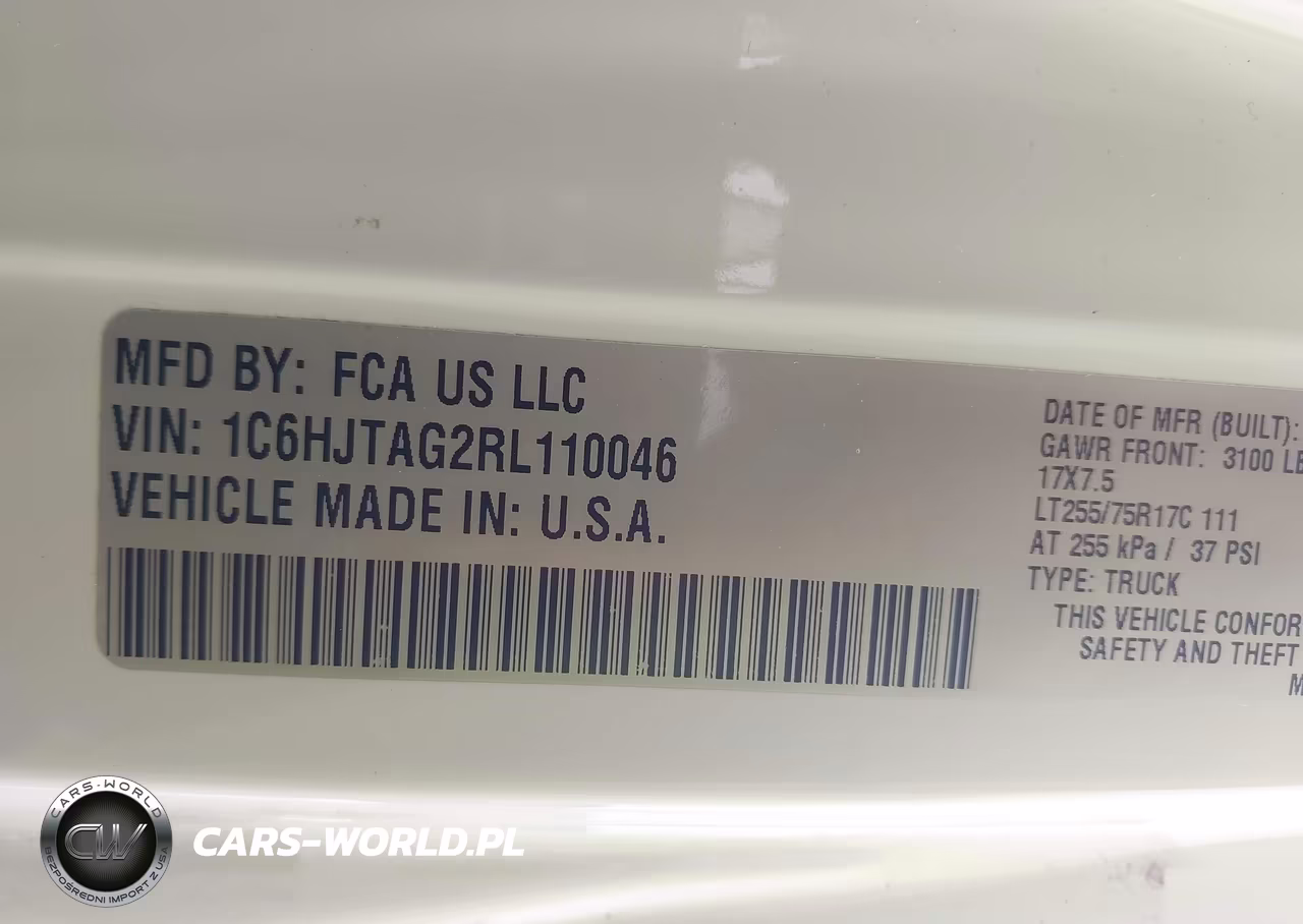 2024 Jeep Gladiator Willys VIN:1C6HJTAG2RL110046 - 9