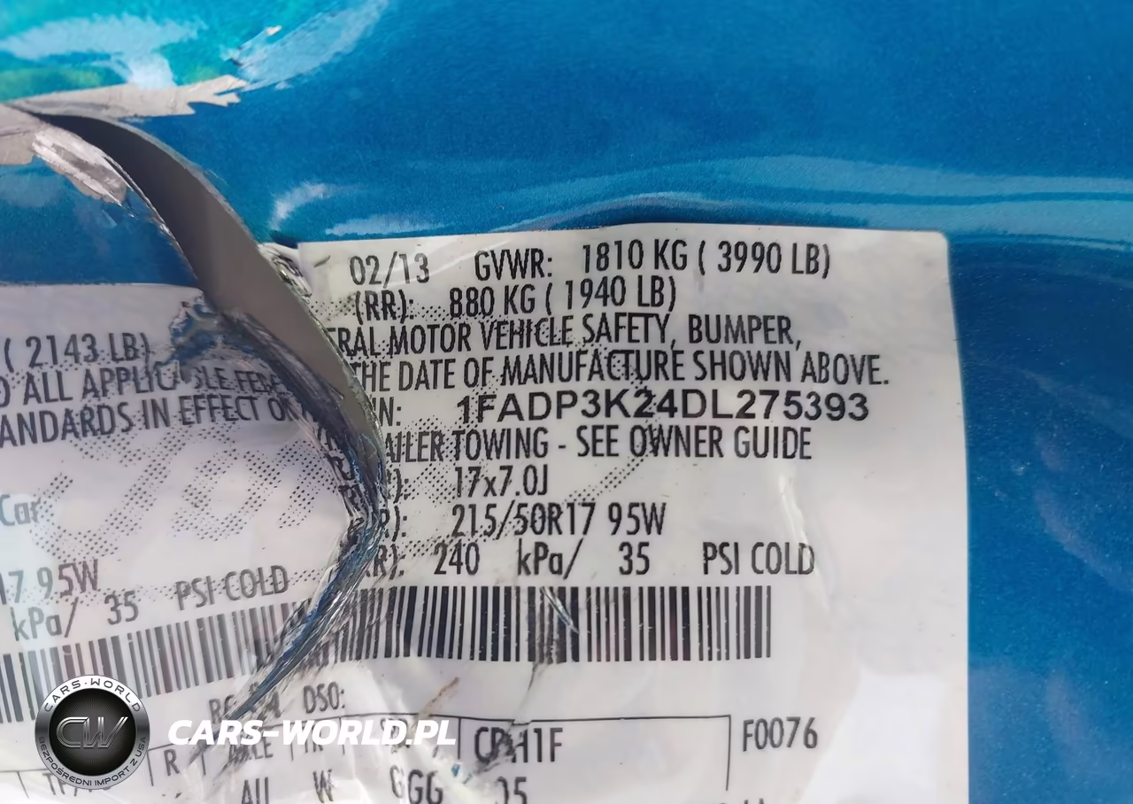 2013 Ford Focus Se VIN:1FADP3K24DL275393 - 9