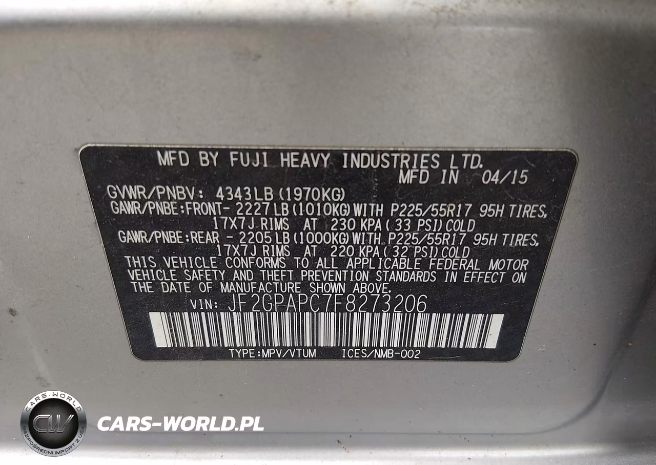 2015 Subaru Xv Crosstrek 2.0I Limited VIN:JF2GPAPC7F8273206 - 9