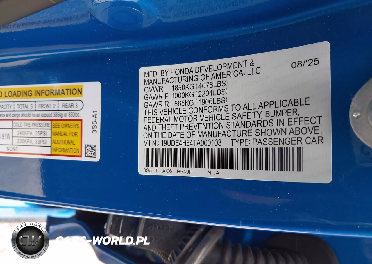 2026 Acura Integra Fwd A-Spec With Technology VIN:19UDE4H64TA000103 - 9