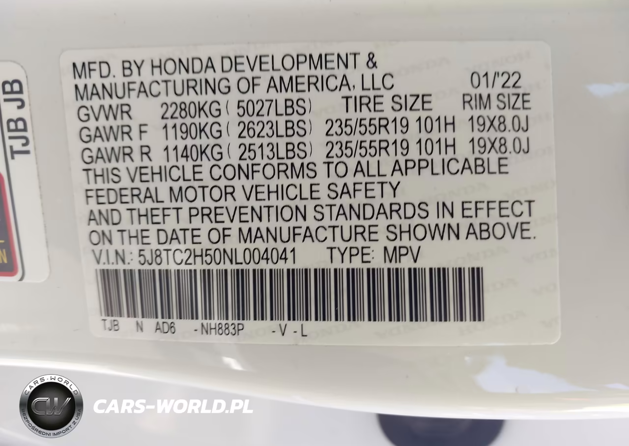 2022 Acura Rdx Technology Package VIN:5J8TC2H50NL004041 - 9