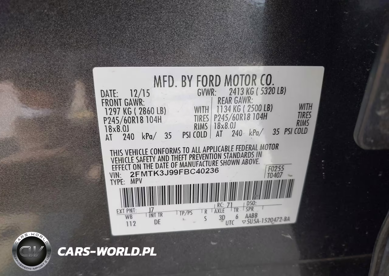 2015 Ford Edge Sel VIN:2FMTK3J99FBC40236 - 9