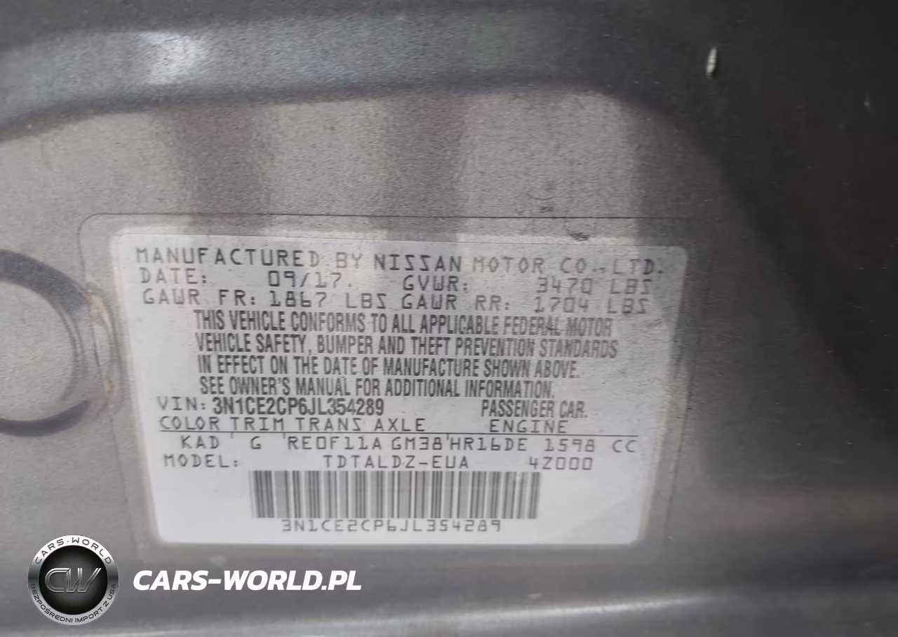 2018 Nissan Versa Note Sv VIN:3N1CE2CP6JL354289 - 9