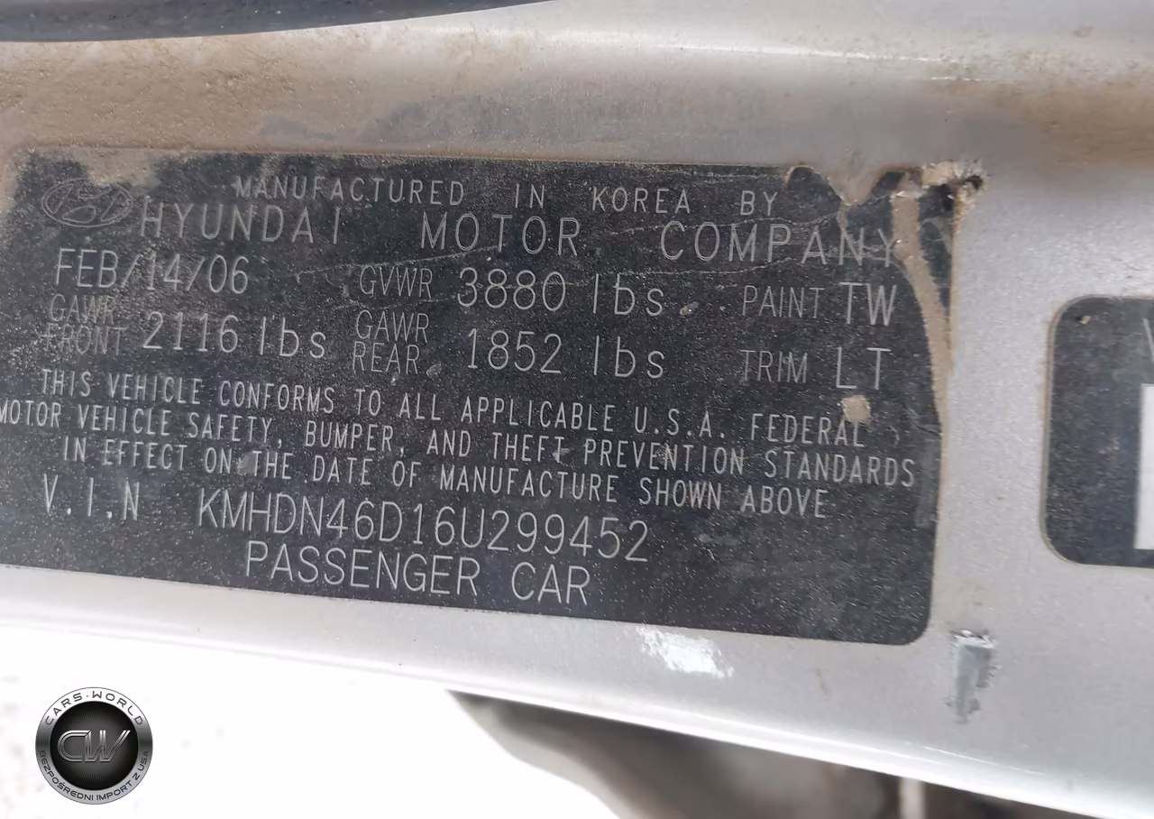 2006 Hyundai Elantra Gls-Limited VIN:KMHDN46D16U299452 - 9