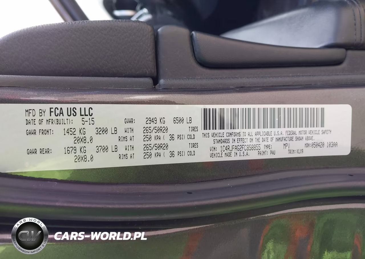 2015 Jeep Grand Cherokee Altitude VIN:1C4RJFAG2FC858855 - 9