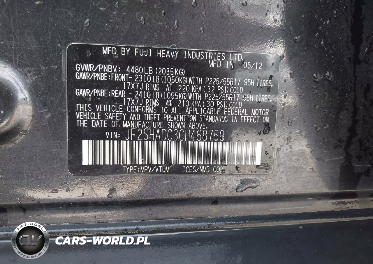 2012 Subaru Forester 2.5X Premium VIN:JF2SHADC3CH468758 - 9